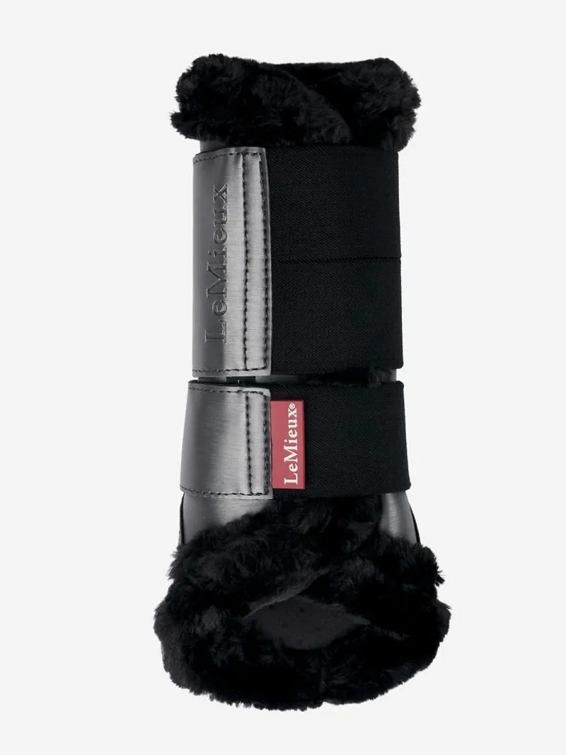 LeMieux Fleece Edged Mesh Brushing Boot Brushed Steel Grey-4